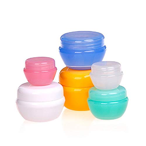 24 Piezas de envases cosméticos vacíos tarros de Viaje de plástico para el Polvo de uñas de Crema de Sombra de Ojos