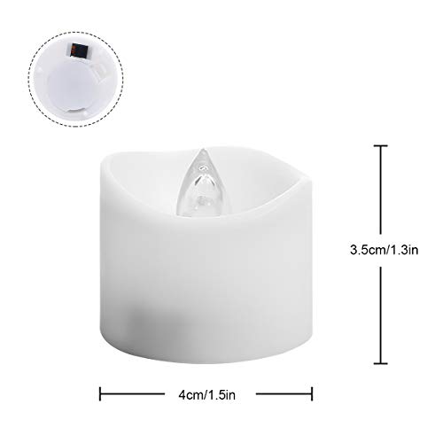 24 Velas Led Pequeñas, flintronic ® Velas Led de Té Velas Eléctricas con Baterías para San Valentín, Cumpleaños, Fiestas, Navidad, Bodas Decoración, Blanco Cálido [Clase de eficiencia energética A]