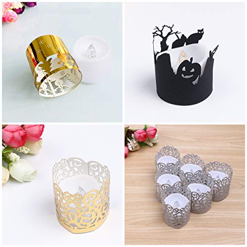 24 Velas Led Pequeñas, flintronic ® Velas Led de Té Velas Eléctricas con Baterías para San Valentín, Cumpleaños, Fiestas, Navidad, Bodas Decoración, Blanco Cálido [Clase de eficiencia energética A]