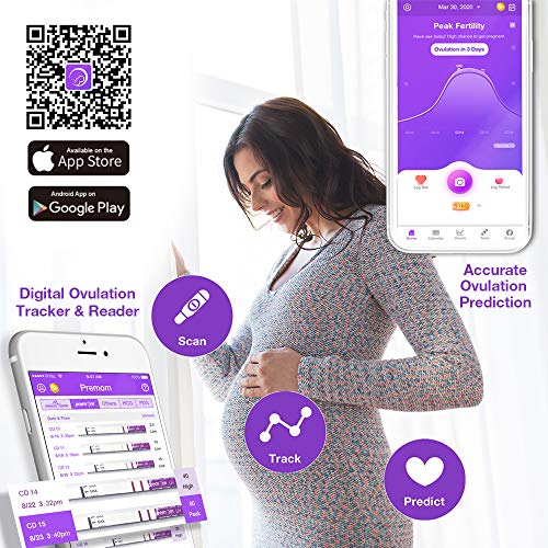25 Pruebas de ovulación ultrasensibles (25mlU/ml), Easy@Home 25 Tests de Ovulación- Resultados Precisos con la App Premom (iOS & Android) gratuita Español