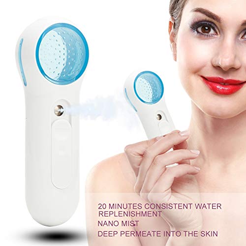 25ml Mini Nano Mist Sprayer, hidratante facial hidratante para el cuidado de la piel, máquina de atomización de vapor frío de mano, vaporizador facial de maquillaje(Azul)