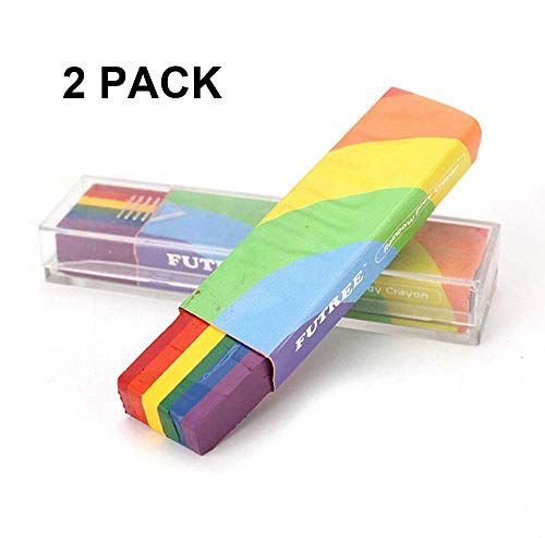 2*Cepillo de Arcoiris, Pinturas Faciales y Corporales para Gays y Lesbianas, Ideal para Fiesta Disfraces Desfiles Festivales-Maquillaje Fácil Tamano de Bolsillo Cepillo Fácil