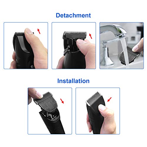 2NLF Maquina Cortar Pelo Profesional Electrónico Cortapelos Hombre Precisión Maquinilla Cortar Pelo Waterproof con Soporte de Carga 4 Peine