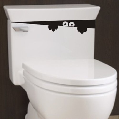 2pcs Monster Toilet Stickers Wall Art Decal Removable DIY by homeking