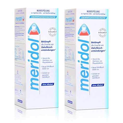 2x Meridol Enjuague bucal Barrera gingival 400ml - sin alcohol