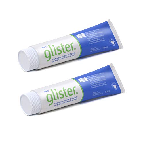 2x Pasta Dentífrica GLISTER -Tamaño: 150 ml / 200 g- Una pasta multiacción con flúor y con la fórmula REMINACTTM