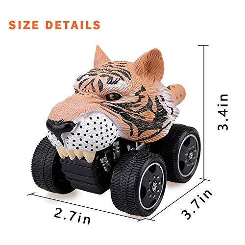 3 4 5 Años Juguetes para Niños Regalos, Coches Juguete para Niños De 2-6 Años Regalos Cumpleaño Vehículos Animale Niña y Niño 2-5 Años Juego Jungla Empuje Carrera Camión Monstruo Suministro Fiesta