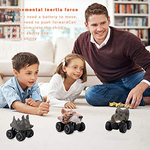 3 4 5 Años Juguetes para Niños Regalos, Coches Juguete para Niños De 2-6 Años Regalos Cumpleaño Vehículos Animale Niña y Niño 2-5 Años Juego Jungla Empuje Carrera Camión Monstruo Suministro Fiesta