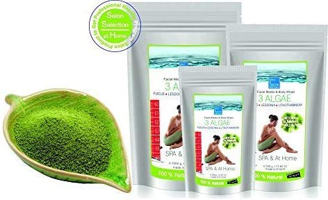 3 Algas Marinas Polvo de Algas para Faciales, Envolturas Corporales y Baño ● Piel Grasa, Psoriasis, Acné, Dermatitis ● Anticellulitis, Perdida de Peso ● Detox y Relajación remineralizante 1000g