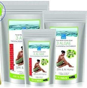3 Algas Marinas Polvo de Algas para Faciales, Envolturas Corporales y Baño ● Piel Grasa, Psoriasis, Acné, Dermatitis ● Anticellulitis, Perdida de Peso ● Detox y Relajación remineralizante 1000g