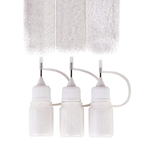 3 Botellas Nail Art Glitter Powder Pigmento Polvo Manicura Decoración Lana Terciopelo Starlight Efecto Cromo Negro Blanco