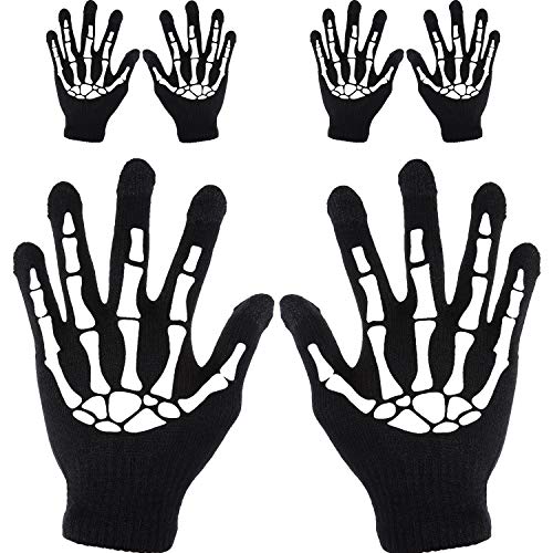 3 Pares de Guantes para Pantalla Táctil Guantes de Punto Estirables Mecánicos Guantes de Invierno (Estilo 1)