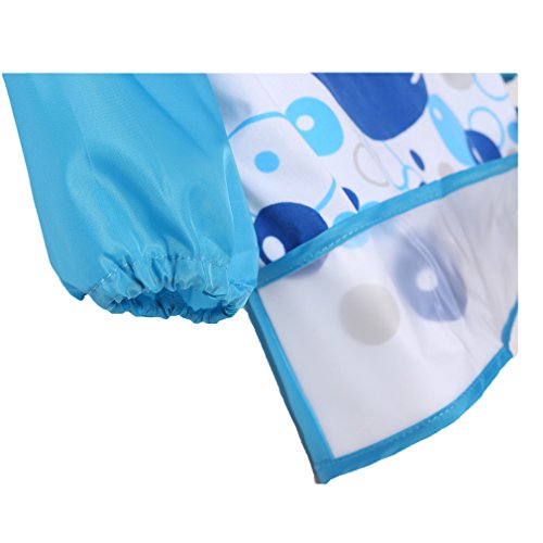 3 Piezas Baberos Bebés Impermeables Manga Larga De Dibujos Animados Suave Material Para Niños Niñas 1-3 Años