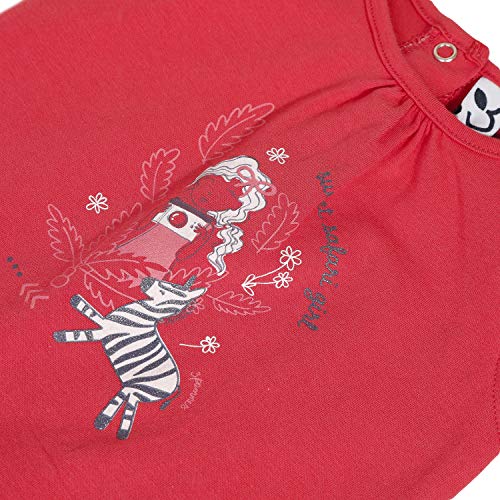 3 Pommes 3q30002 Robe À Manches Vestido, Rojo (Rouge Rose 032), 12-18 Meses (Talla del Fabricante: 12/18) para Bebés