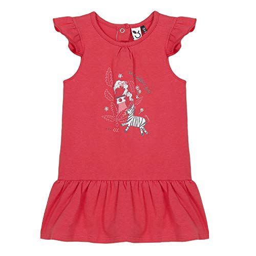 3 Pommes 3q30002 Robe À Manches Vestido, Rojo (Rouge Rose 032), 12-18 Meses (Talla del Fabricante: 12/18) para Bebés