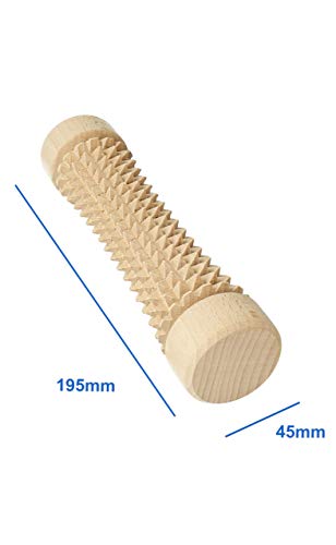 3 rollos de masaje Lantelme 4802, rodillos de madera para masaje/bienestar, para pies y cuerpo