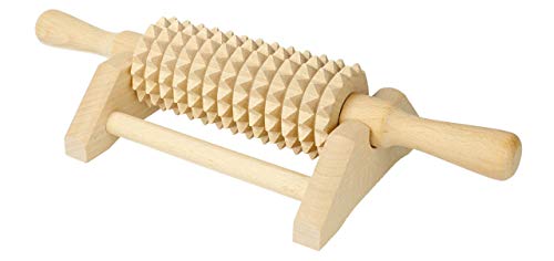 3 rollos de masaje Lantelme 4802, rodillos de madera para masaje/bienestar, para pies y cuerpo