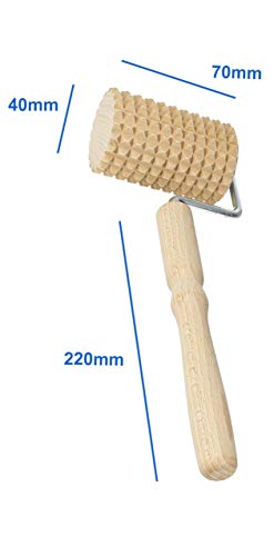 3 rollos de masaje Lantelme 4802, rodillos de madera para masaje/bienestar, para pies y cuerpo