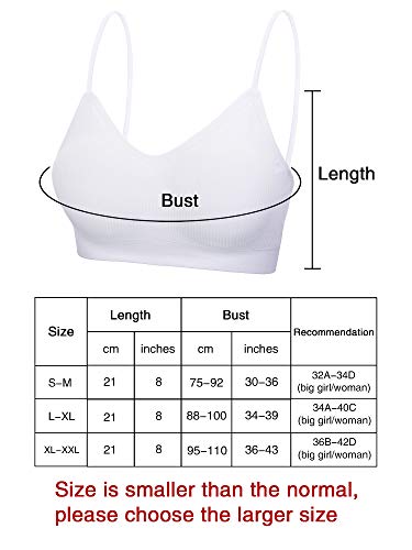 3 Sujetadores de Tubo de Cuello V Camisola con Relleno sin Costura Bandeau Sujetador Deportivo Sujetador de Dormir con Tirantes Elásticos (Negro, Blanco, Gris, XL-XXL)