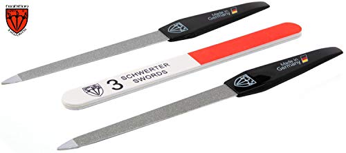 3 Swords Germany - Set exclusivo de limas de uñas formado por dos limas de zafiro - Made in Solingen/Germany (7537)