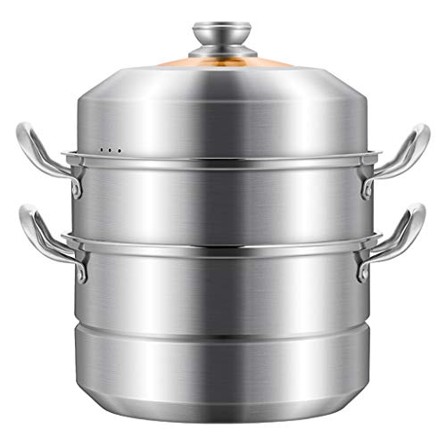 3-Tier Vapor del Acero Inoxidable Olla for cocinar, Salsa Pot Caldera Doble Cristal con Tapa con ventilación Pueden Lavar en lavavajillas PFOA Gratuito