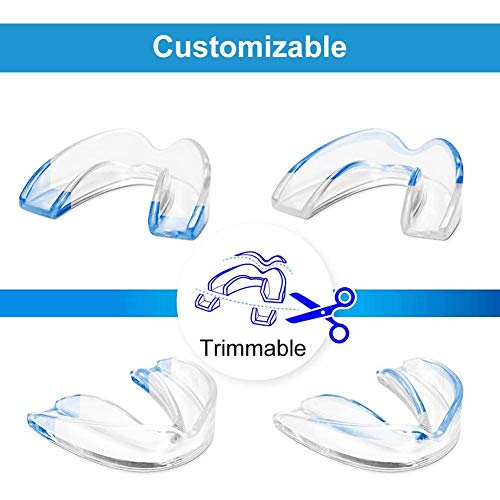 3 X Férula Dental de Descarga, Ferula Descarga Nocturna Anti Bruxismo, Nuevo Tipo Férula Descarga Dental Protector Bucal Cuidado para Dormir,Blanqueamiento Dental,Atletas,Negro