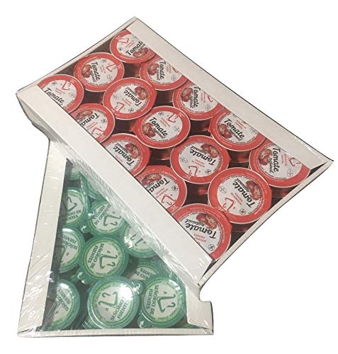 30 Monodosis de tomate natural de 25g + 30 monodosis de aceite de oliva virgen extra de 10ml.