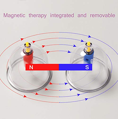 30 Piezas de Ventosas de Chinas Vacío Fijados con el Cabezal Magnético,Terapia de Masaje Ventosas Cuerpo Facial Anti Celulitis Masaje herramienta