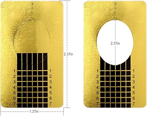 300 hojas oro Bandeja de papel de manicura: Necesario para la extensión de uñas Plantilla de bandeja de papel de Moldes Guías Pegatinas Formas UV Gel (100 hojas)