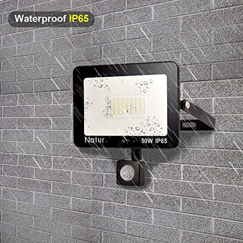 30W Foco LED con Sensor de Movimiento, Proyector Led Exterior Super Brillante 6000K Blanco Frío Foco LED Detector IP65 Impermeable para Jardín, Patio, Garaje [Clase de eficiencia energética A++]