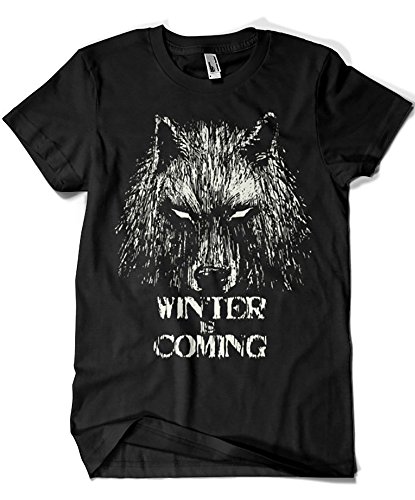 344-Camiseta Premium, Winter Is Coming (Fuacka) (Negro, XL)