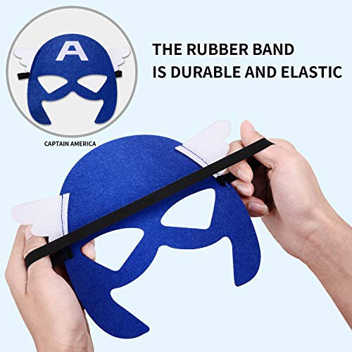 35 Piezas Máscaras de Superhéroe, Accesorio de Fiesta Infantil y Adultos, Máscaras de Cosplay de Superhéroe, Suministros de Fiesta de Superhéroes