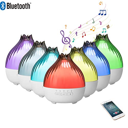 350ml Humidificador de aromas, Altavoces Bluetooth,humidificador, que es muy silencioso y nosotros usamos como difusor de aromas en el salón/Lámpara Fragante/Ahora la casa siempre huele fantástica