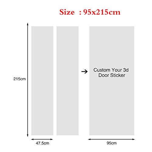 3D Etiqueta De La Puerta Ideas Para Amueblar Estanterías Pvc Impermeable Pared Mural Puerta Pared Etiqueta Arte Etiqueta Hd Autoadhesivo Mural Baño Cocina Decoración 95X215 Cm