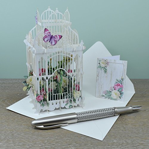 3D Flower Cage Birthday Card by Paper d'Ar