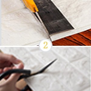 3D Papel tapiz de ladrillo, repique extraíble y pegatina de pared de espuma PE para sala de estar (5 piezas Ladrillo Blanco)