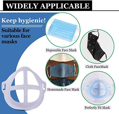 3D Soporte de Silicona para Face Bracket, Almohadillas nasales Soporte de protección para lápiz Labial, Protege la respiración sin Problemas, CREA más Espacio para Respirar, 5 Piezas