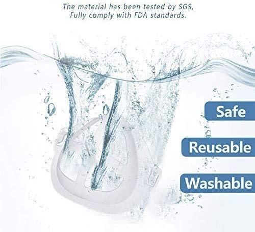 3D Soporte de Silicona para Face Bracket, Almohadillas nasales Soporte de protección para lápiz Labial, Protege la respiración sin Problemas, CREA más Espacio para Respirar, 5 Piezas