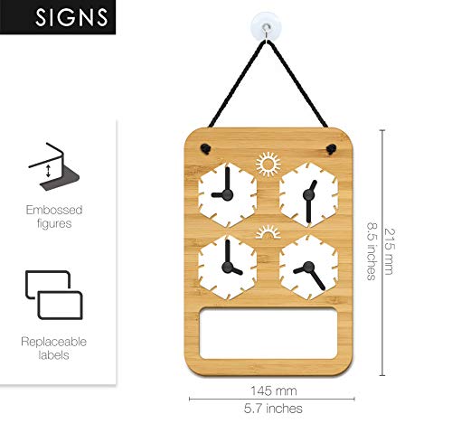 3DP Signs - Design para Personalizar - Cartel Horario de Apertura Ajustable - Polygonal OH04 - Placa Horario para Tiendas, Cartel horario Comercio, Placa horario Comercial, Cartel horario Negocio
