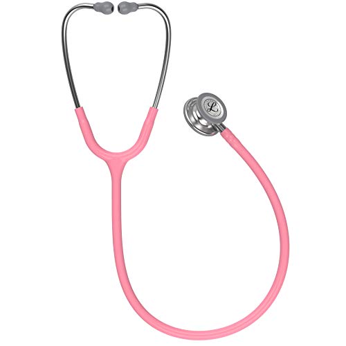 3M Littmann 5633 Classic III Fonendoscopio, Acero inoxidable, Rosa Perla, 69cm Longitud