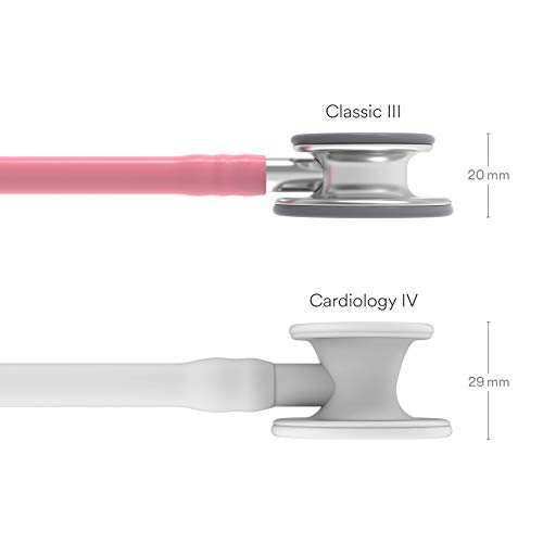 3M Littmann 5633 Classic III Fonendoscopio, Acero inoxidable, Rosa Perla, 69cm Longitud