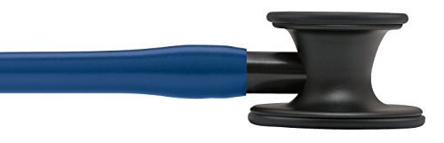 3M Littmann Cardiology IV Fonendoscopio, campana de acabado en color negro, tubo azul marino, vástago y auriculares negros, 68 cm, 6168
