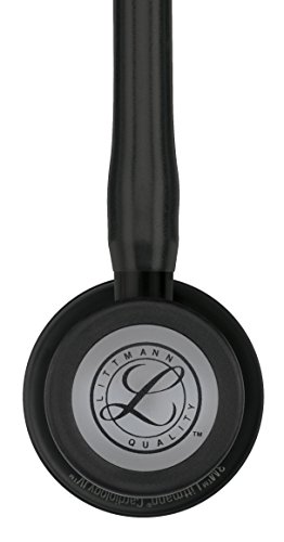 3M Littmann Cardiology IV Fonendoscopio, campana de acabado en color negro, tubo, vástago y auriculares negros, 68 cm, 6163