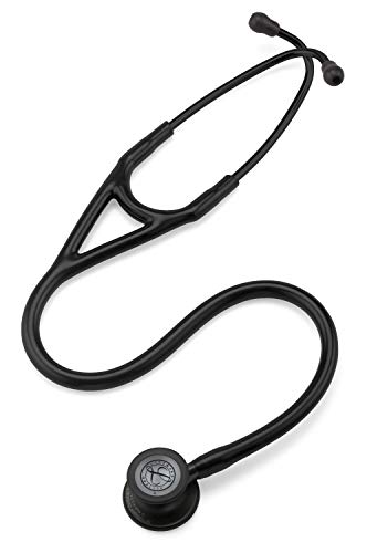 3M Littmann Cardiology IV Fonendoscopio, campana de acabado en color negro, tubo, vástago y auriculares negros, 68 cm, 6163