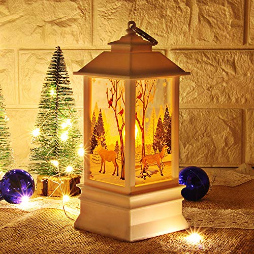 3PC Adornos Navidad Originales Rusticos con Luz LED Velas Decoracion para Mesa Casa