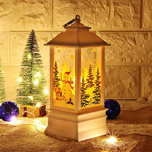 3PC Adornos Navidad Originales Rusticos con Luz LED Velas Decoracion para Mesa Casa