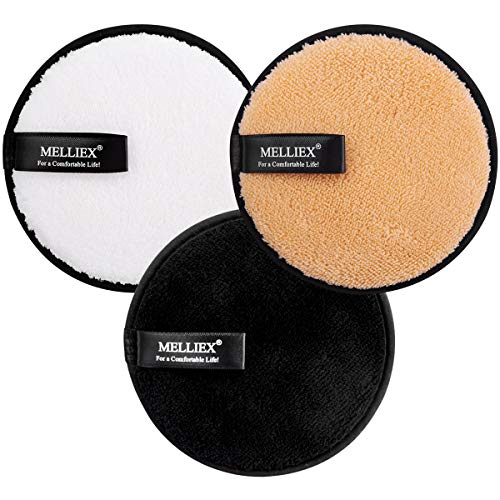 3pcs Discos Desmaquillantes de Reutilizables Toallitas Desmaquillantes Algodón Ecologicos para Limpieza Facial Removedor
