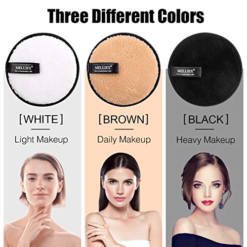 3pcs Discos Desmaquillantes de Reutilizables Toallitas Desmaquillantes Algodón Ecologicos para Limpieza Facial Removedor