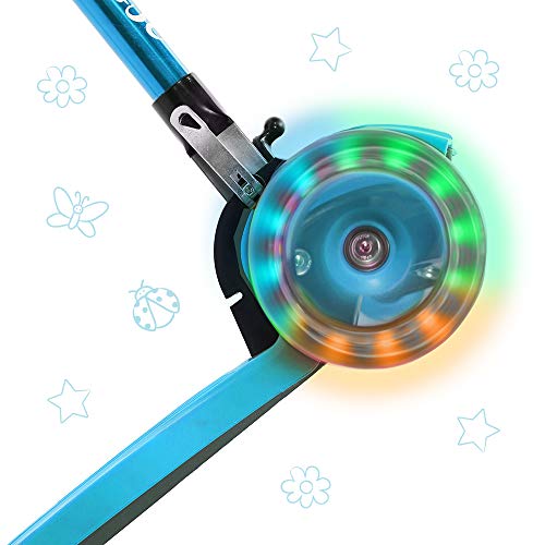 3StyleScooters® RGS-1 Patinete Scooter Tres Ruedas para Niños Pequeños Niños de 3 Años o Más con Luces LED en Las Ruedas, Diseño Plegable, Manillar Ajustable (Azul)