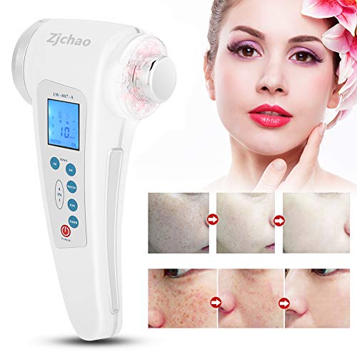 4 in1 Dispositivo de Belleza por Ultrasonidos con Ion Photon 1MHz + 3MHz para el cuerpo y la cara, Rejuvenecimiento de la piel, Anti-arrugas